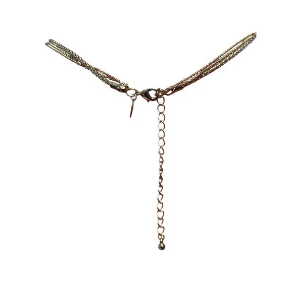 EUC Lia Sophia 3 Strand Necklace Silver Layered 30" Adjustable - Picture 2 of 3